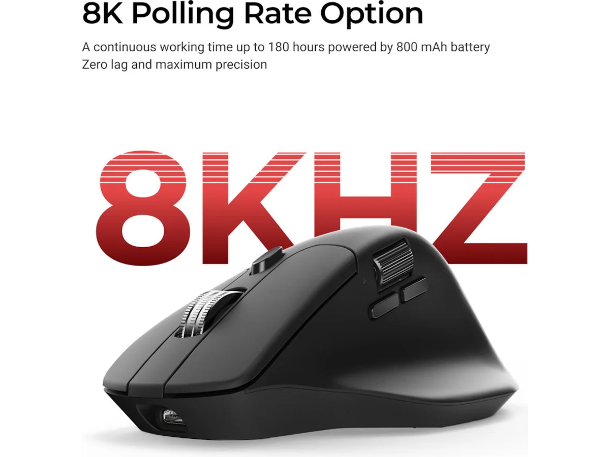 Keychron M6 trådløs optisk mus (sort) Mus