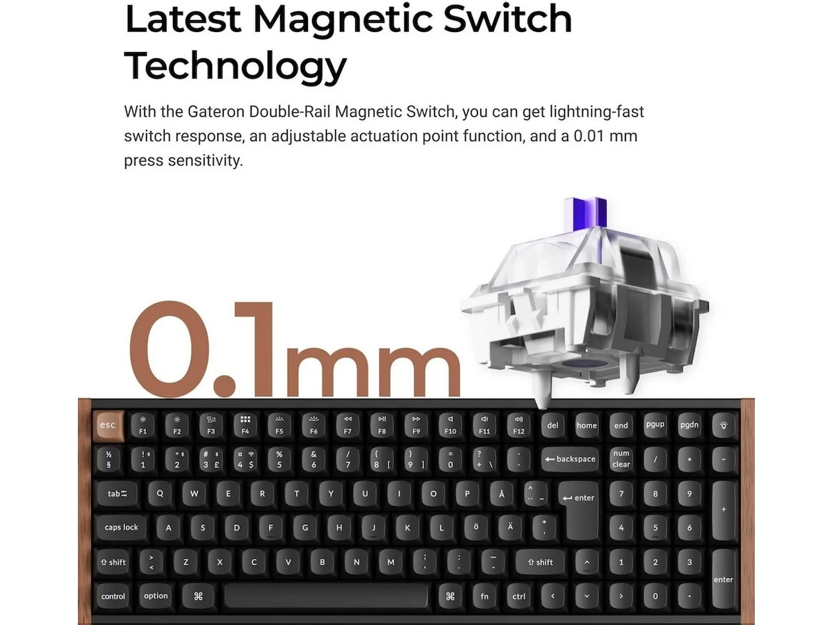 Keychron K4 HE Trådløst Gamingtastatur (sort) Gamingtastatur