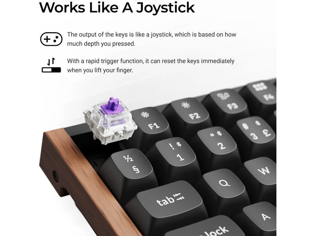 Keychron K4 HE Trådløst Gamingtastatur (sort) Gamingtastatur
