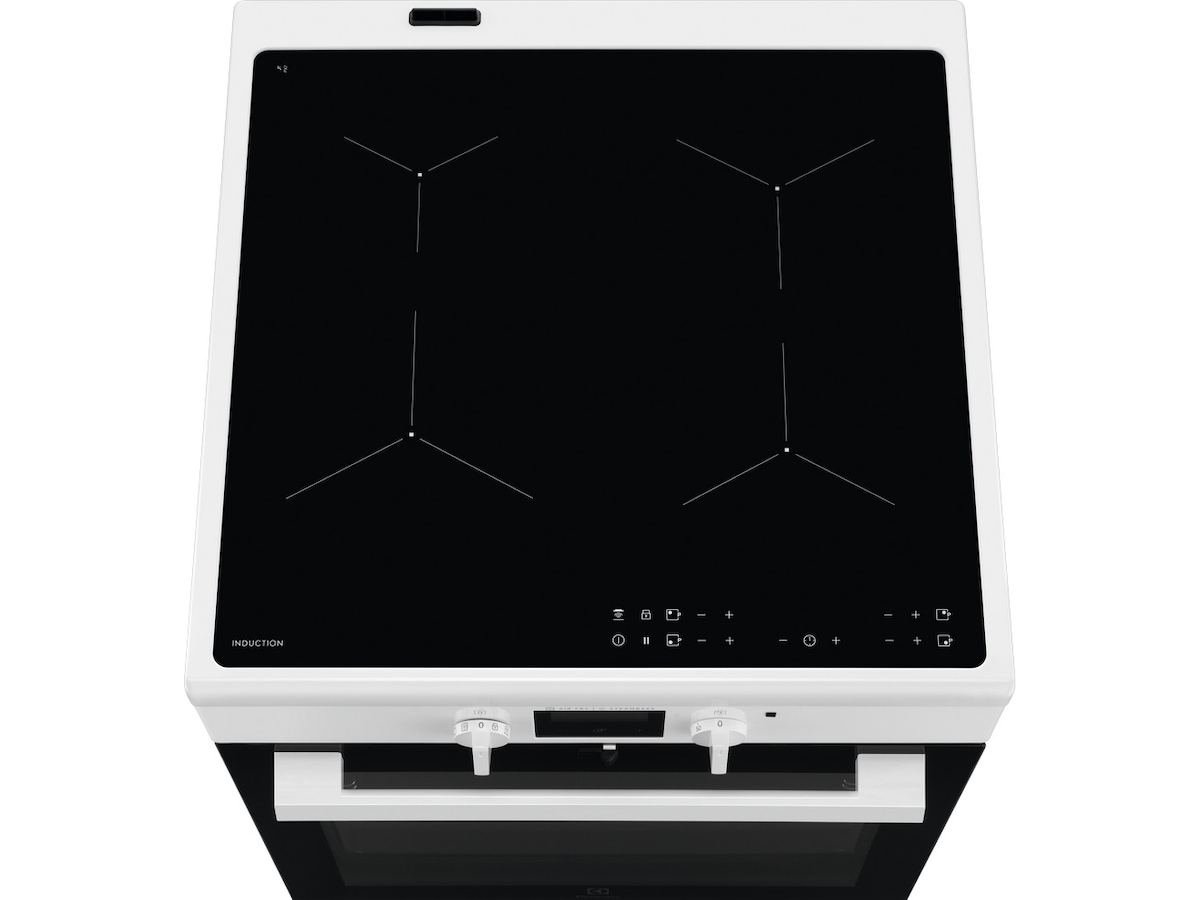 Electrolux 600 SteamBake Induksjon 60 cm Katalyse (hvit) Komfyr