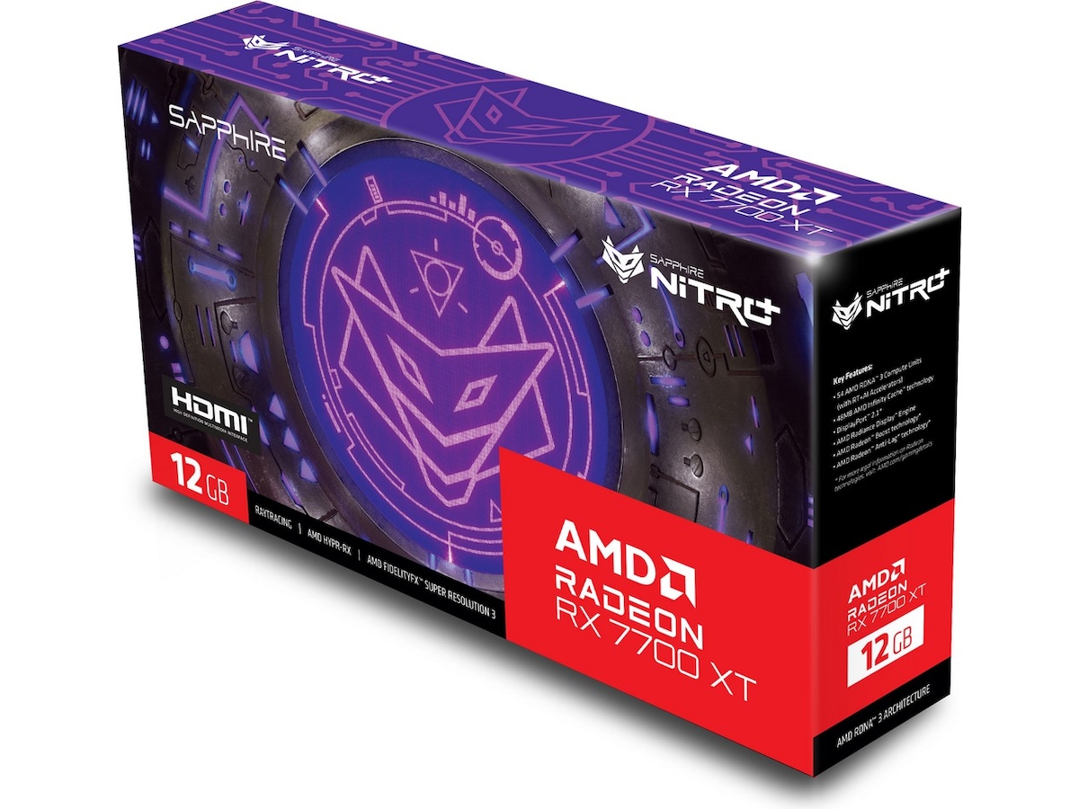 Sapphire NITRO+ AMD Radeon RX 7700 XT -B-Grade Demo skjermkort