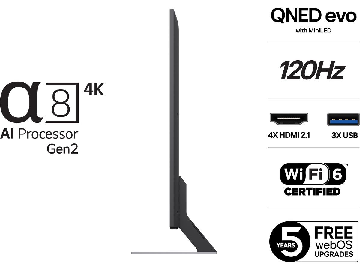 LG 55'' QNED85 evo AI MiniLED 4k Smart TV (2025) -B-Grade Demo TV/projektor