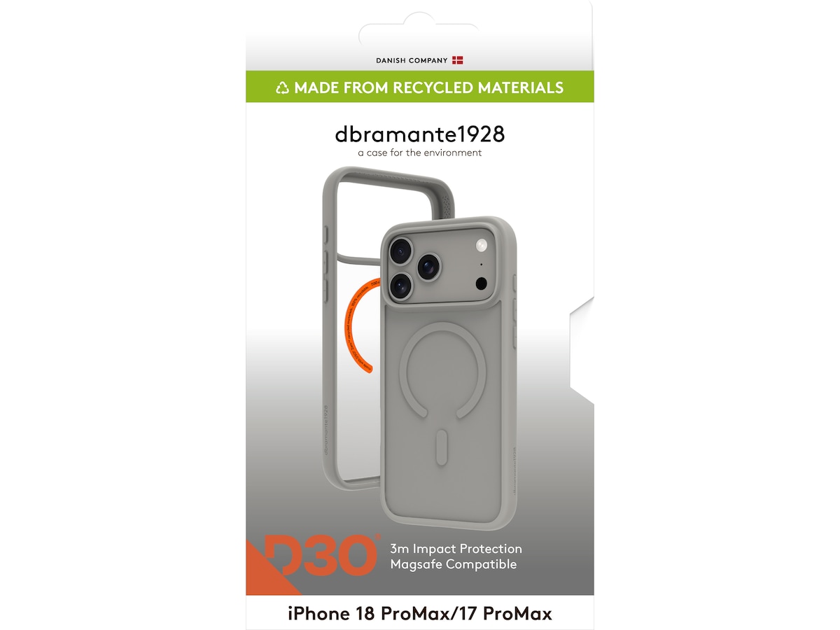 dbramante1928 iPhone 17 Pro Max/18 Pro Max Grenen Ultra D3O MS (hvit) Mobildeksel