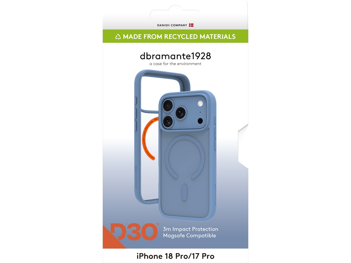 dbramante1928 iPhone 17 Pro/18 Pro Grenen Ultra D3O MS (blå) Mobildeksel