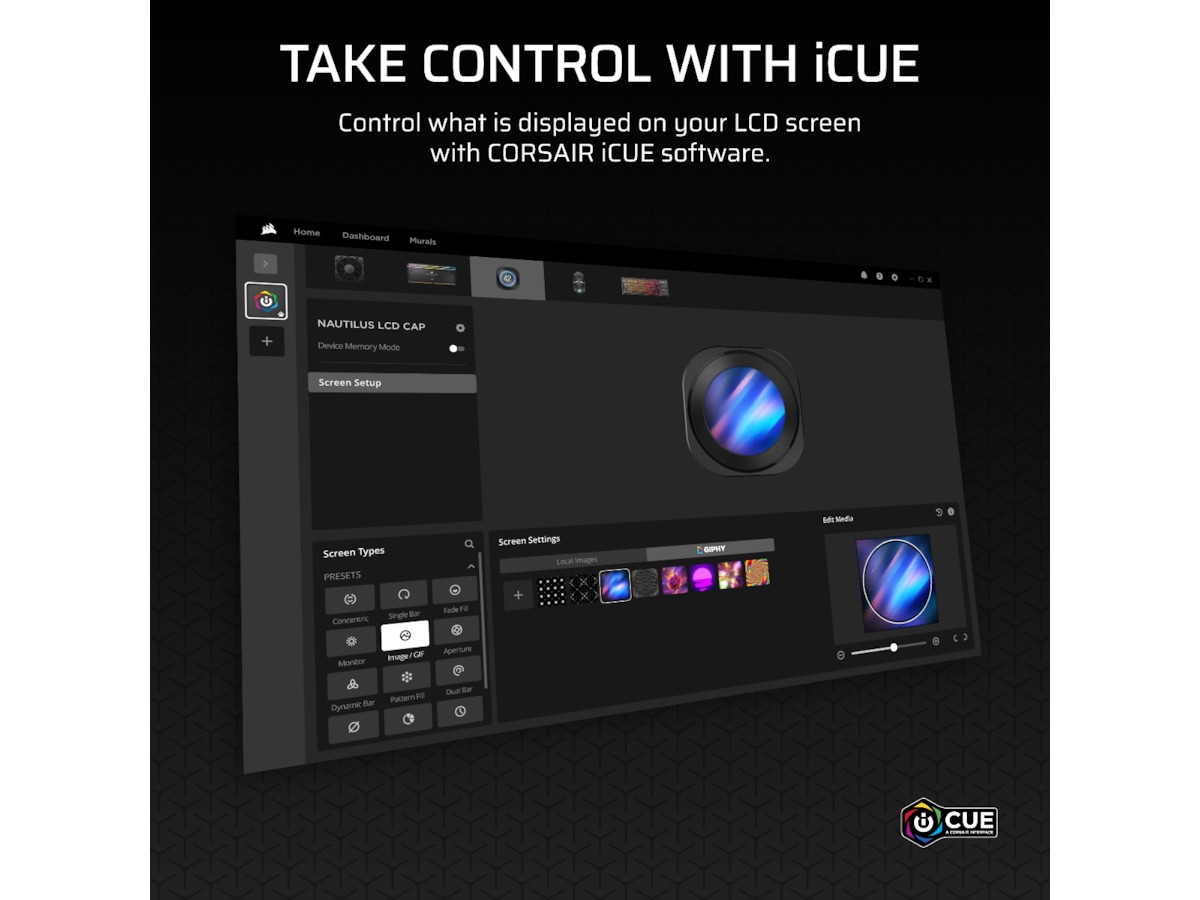 Corsair Nautilus 360 RS LCD Kjøler (sort) -B-Grade Demo annet i datautstyr