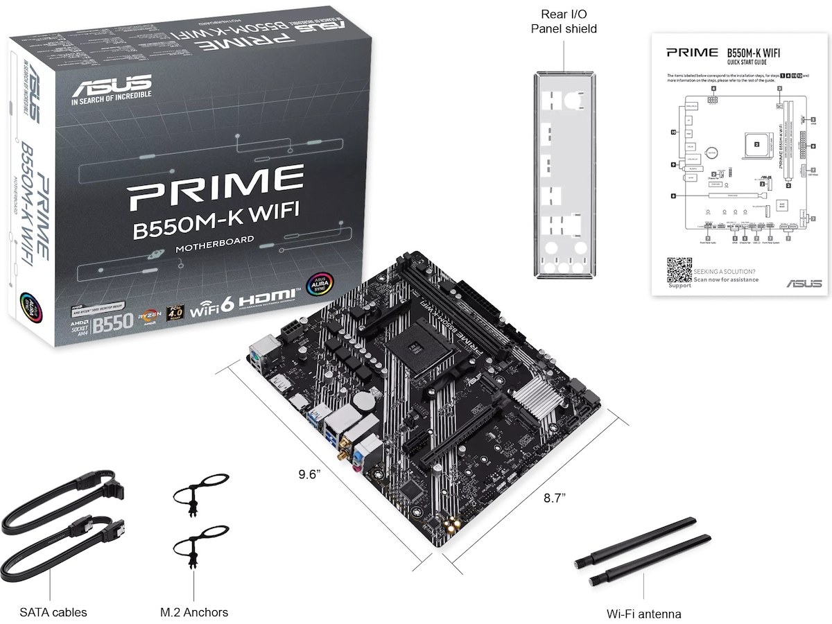 ASUS PRIME B550M-K WIFI Hovedkort AMD Socket