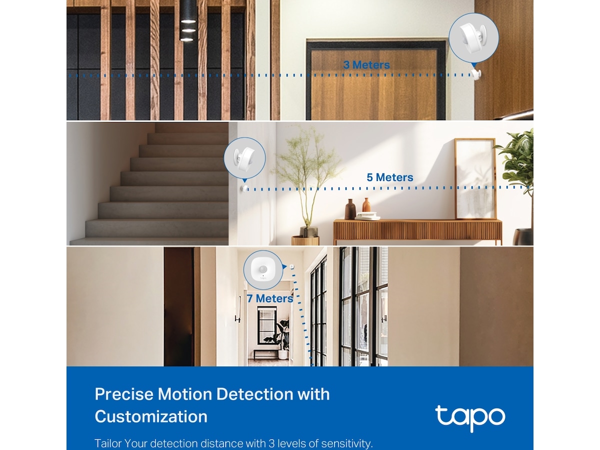 Tapo T100 V1.2 Smart bevegelsessensor 3-pack Sensorer