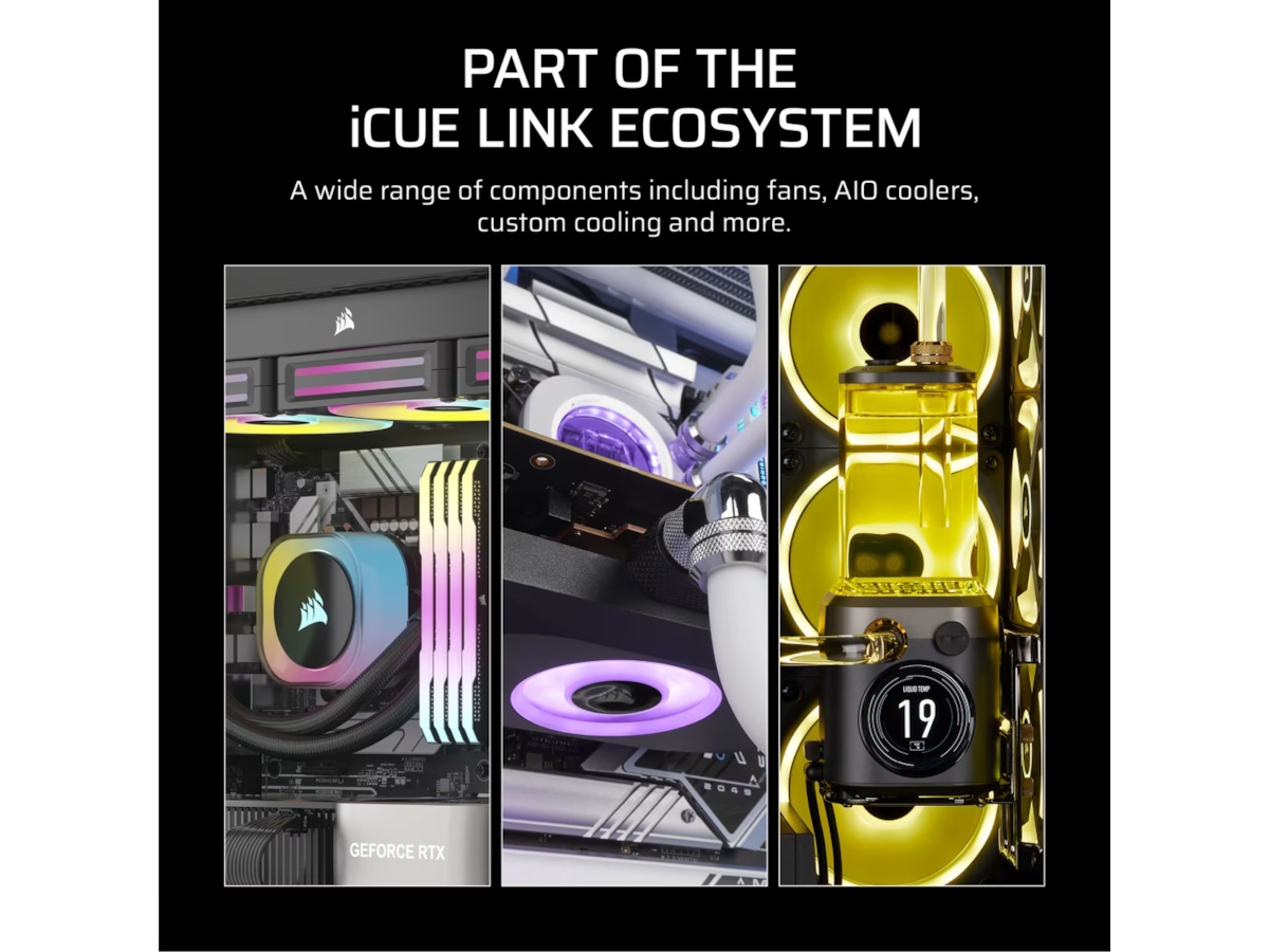 Corsair iCUE LINK RX140 RGB MAX Vifte 2pk (sort) -B-Grade Demo annet i datautstyr