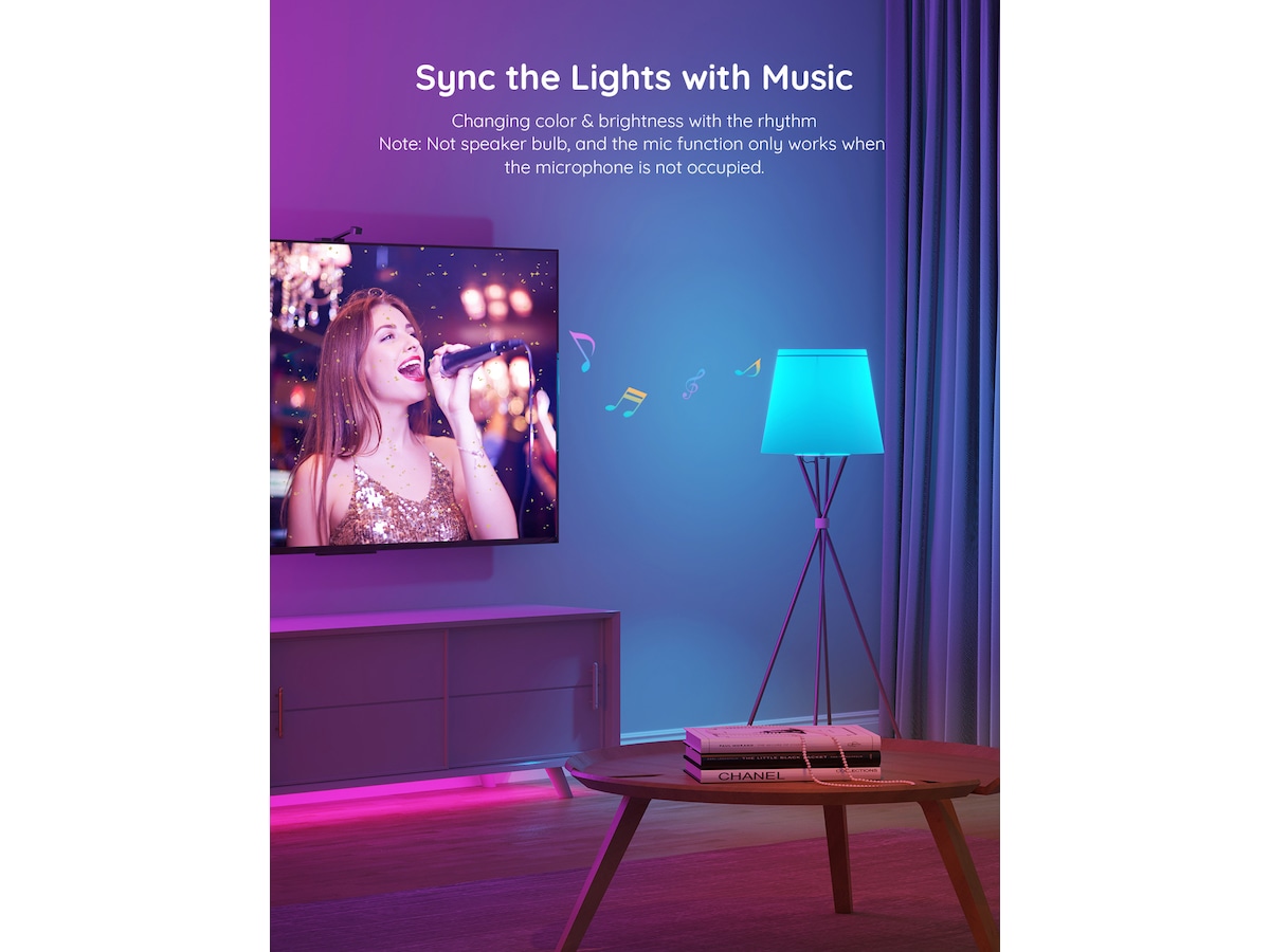 Govee LED Smart Lyspære, 800LM Fargeendring, Wi-Fi & Bluetooth Lyspærer & LED-pærer