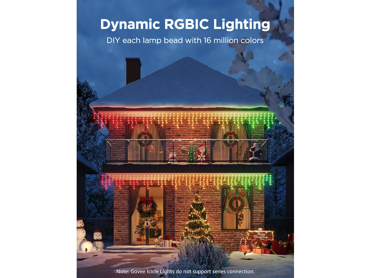 Govee RGBIC Icicle Lights utendørsbelysning Lyslenker
