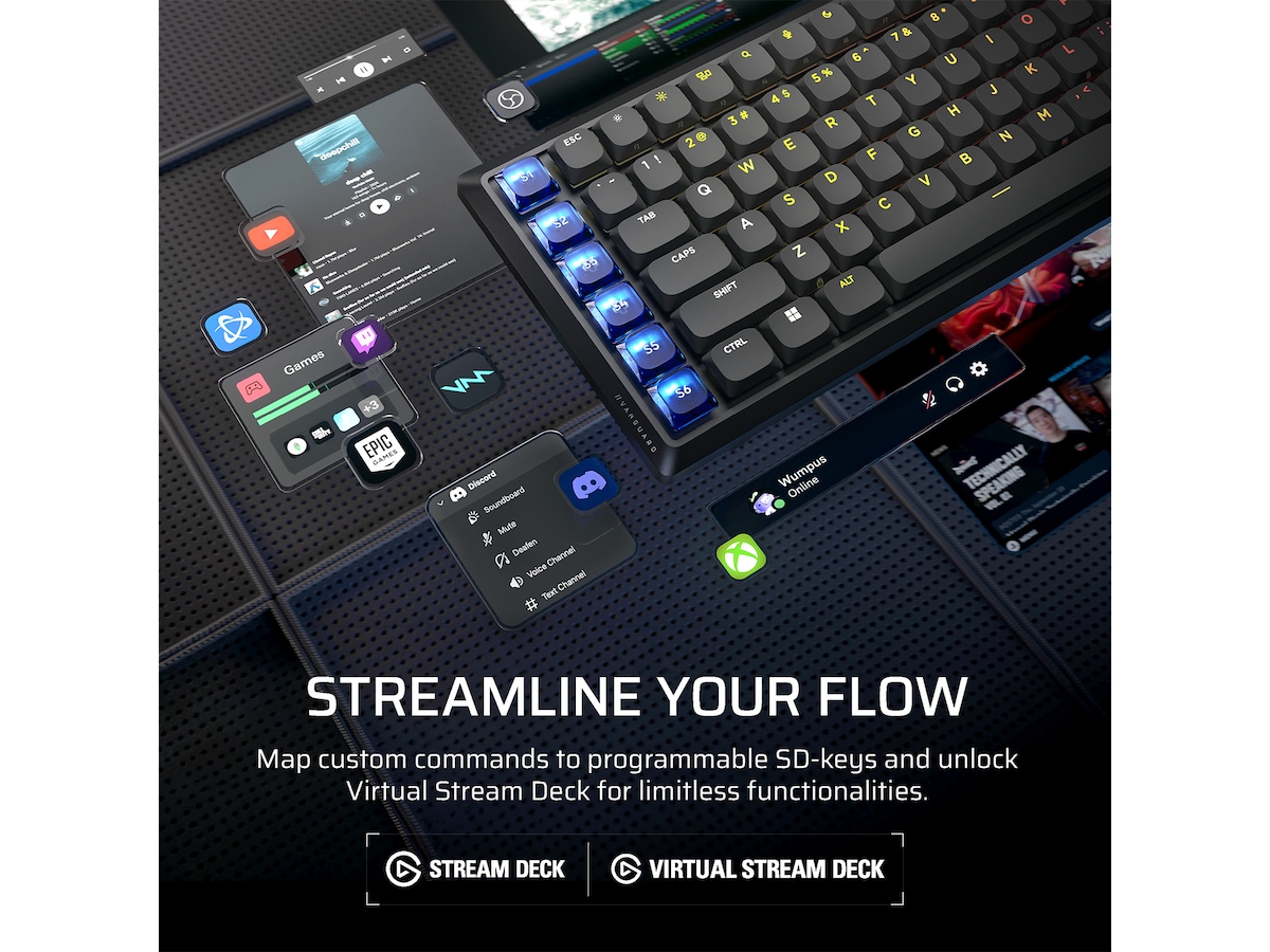 CORSAIR VANGUARD AIR 99 Trådløst Gamingtastatur -B-Grade Demo tastatur