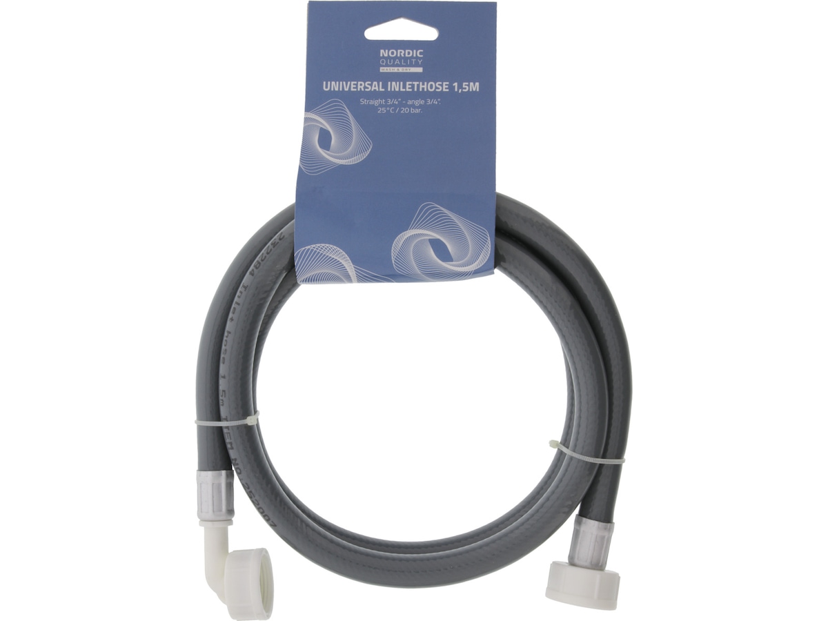 Nordic Quality Universal tilkoblingsslange 1,5m 15 bar Tilbehør til oppvaskmaskin