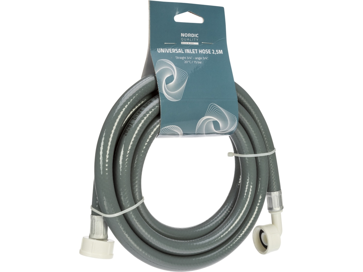 Nordic Quality Universal tilkoblingsslange 2,5m 15 bar Tilbehør til oppvaskmaskin