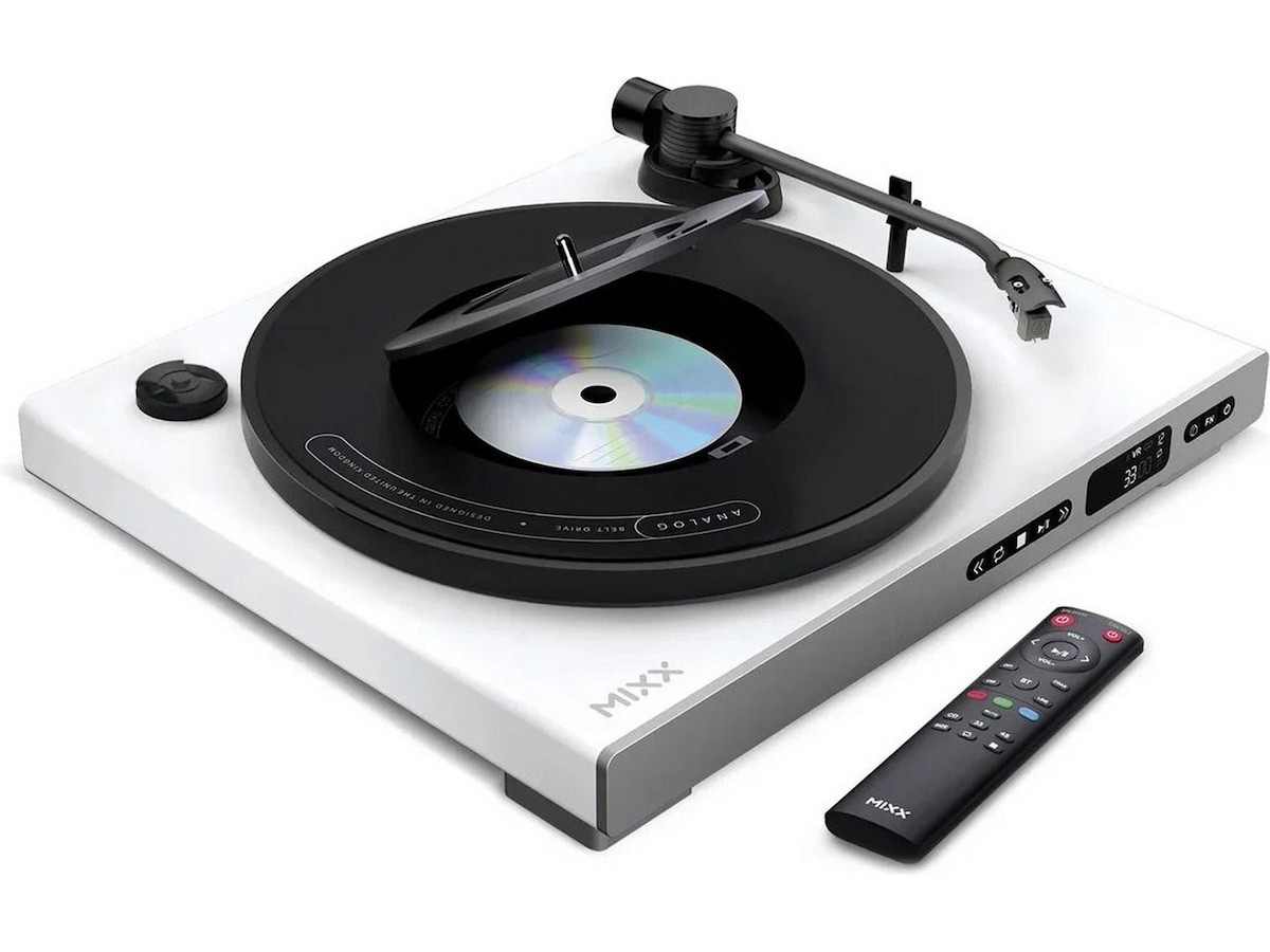 MIXX Analog Plus Vinyl og CD-spiller (hvit) Platespiller