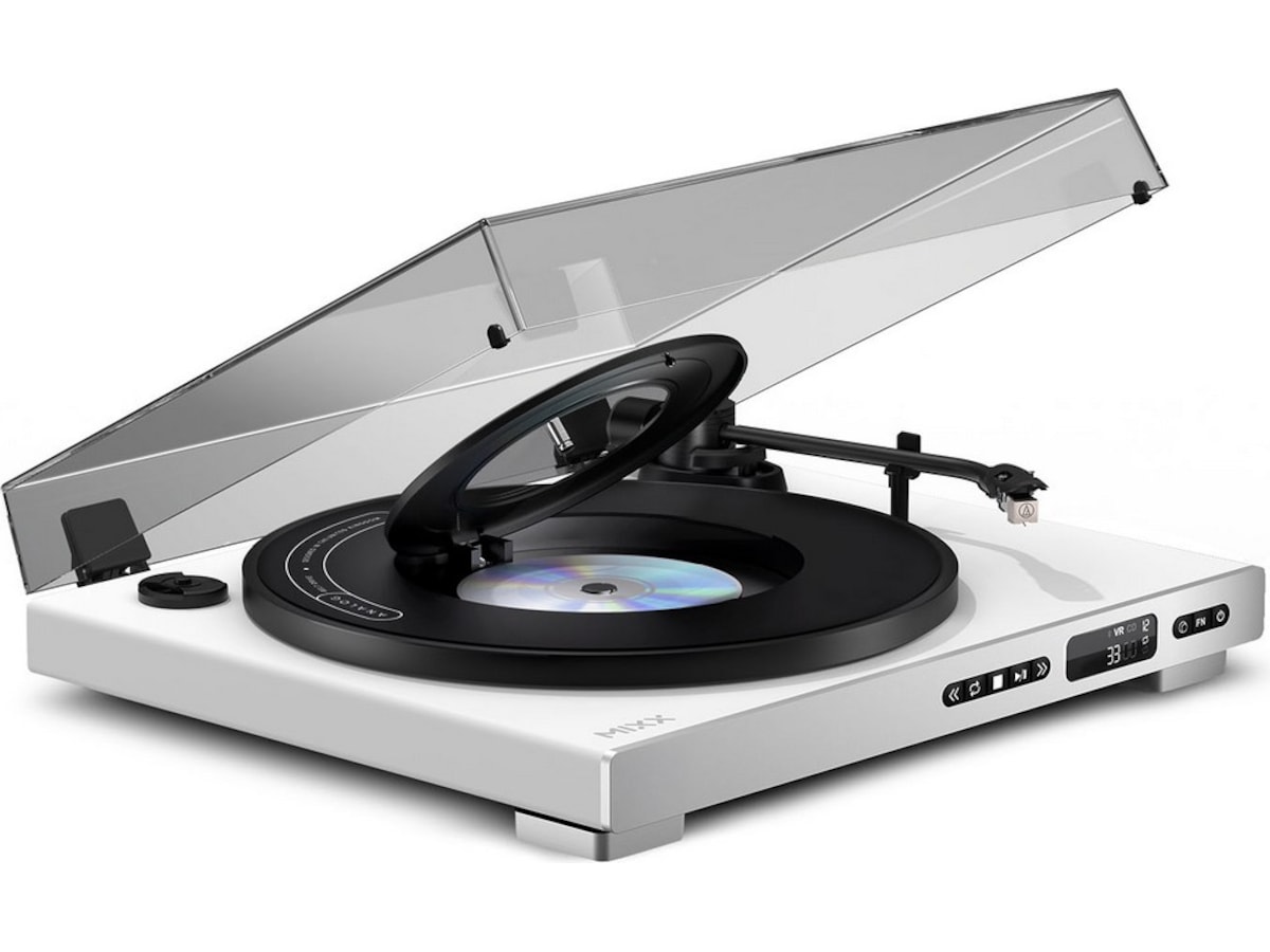 MIXX Analog Plus Vinyl og CD-spiller (hvit) Platespiller
