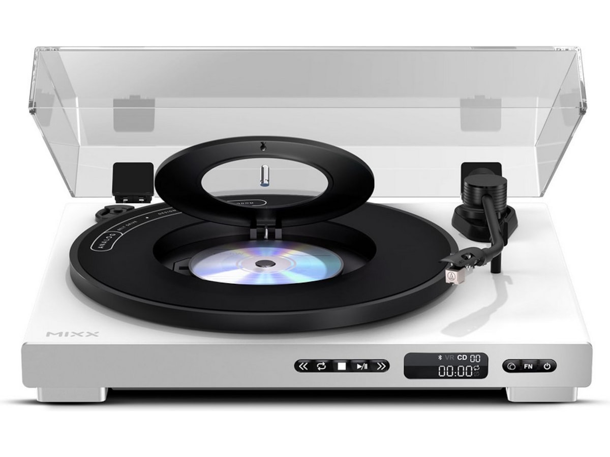 MIXX Analog Plus Vinyl og CD-spiller (hvit) Platespiller