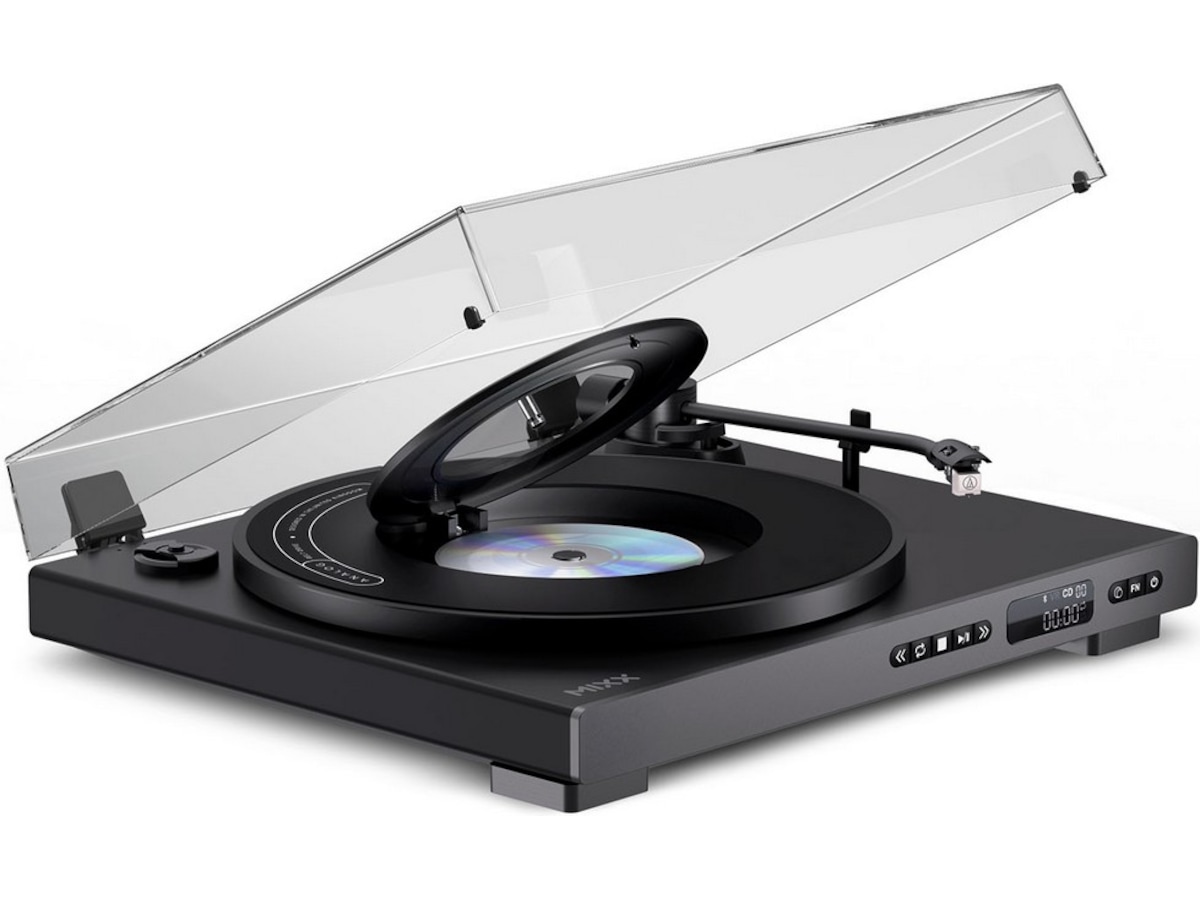 MIXX Analog Plus Vinyl og CD-spiller (sort) Platespiller