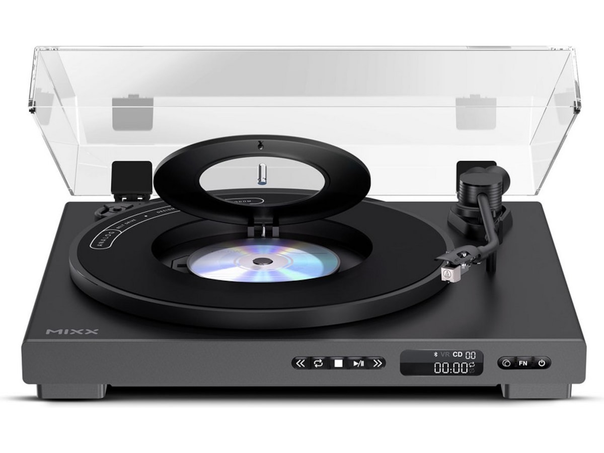 MIXX Analog Plus Vinyl og CD-spiller (sort) Platespiller