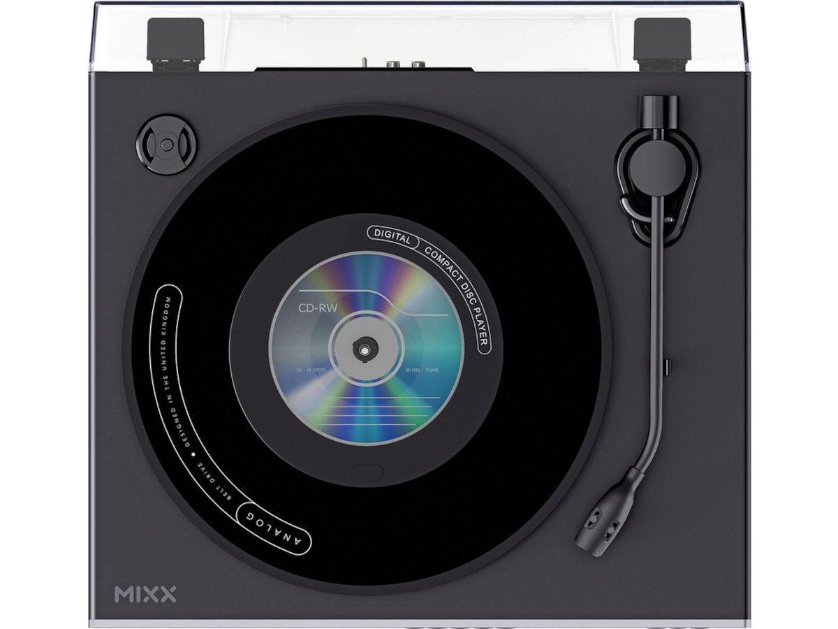 MIXX Analog Plus Vinyl og CD-spiller (sort) Platespiller