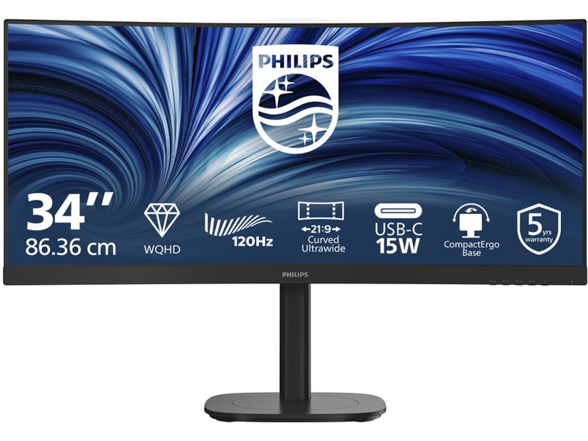 Philips 34" curved skjerm 34B2N3500C/00 Skjermer