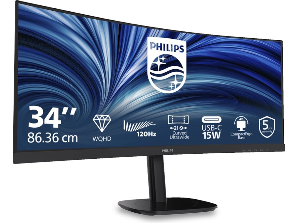 Philips 34" curved skjerm 34B2N3500C/00 Skjermer
