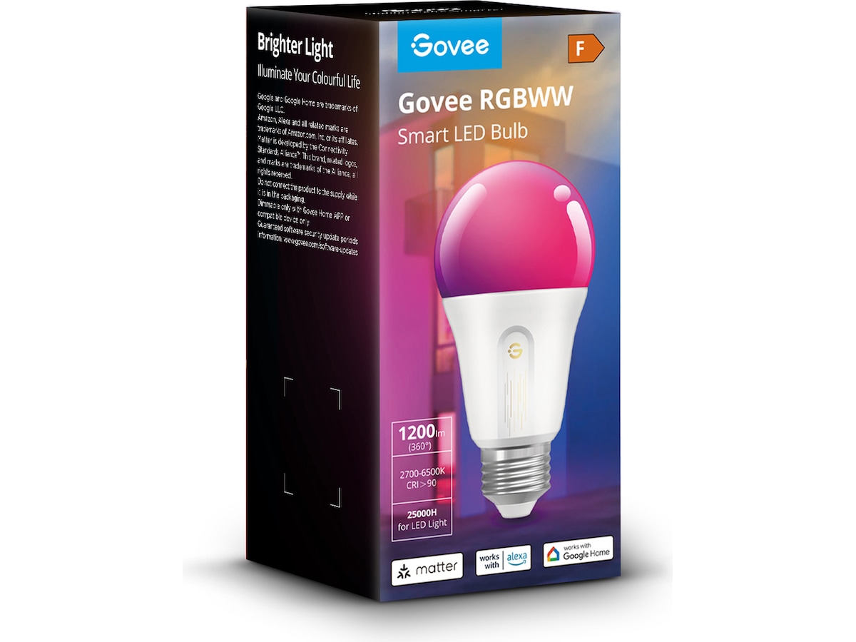 Govee H60093C1 WIFI & Bluetooth Smart Lyspære 1200lm Lyspærer & LED-pærer