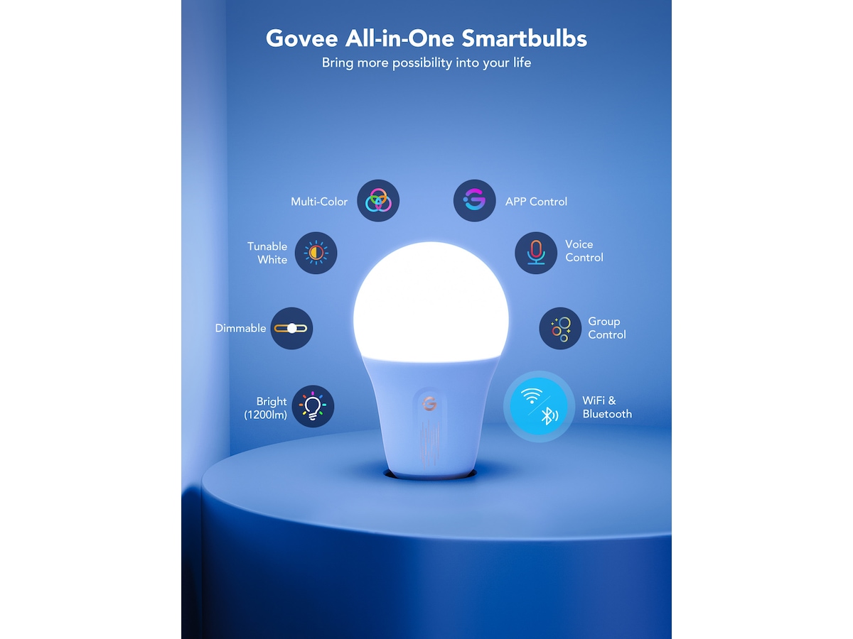 Govee H60093C1 WIFI & Bluetooth Smart Lyspære 1200lm Lyspærer & LED-pærer