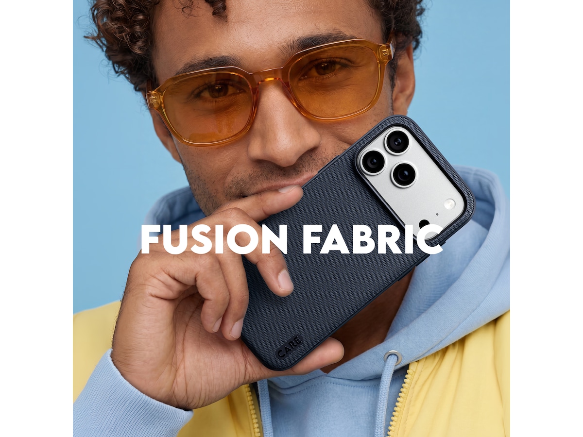 PanzerGlass CARE iPhone 17 Pro/18 Pro Fusion Fabric deksel (blå) Mobildeksel