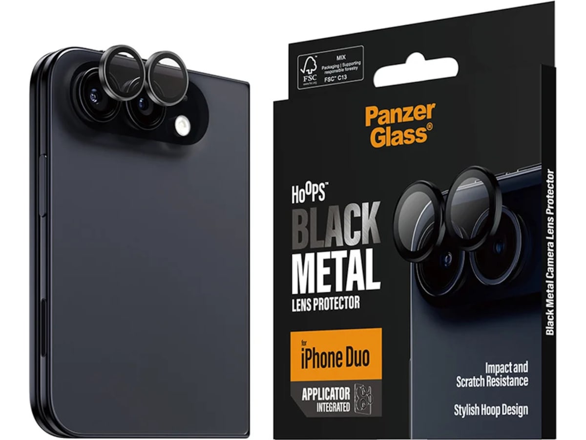 PanzerGlass Hoops Linsebeskytter iPhone Duo (sort) Skjermbeskytter