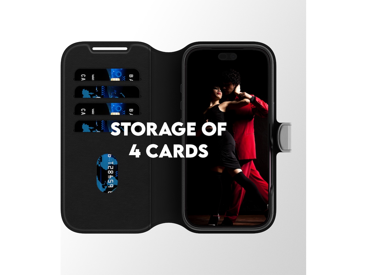 PanzerGlass CARE Tango 2-i-1 Lommebokdeksel iPhone 17 Pro/18 Pro (sort) Mobildeksel