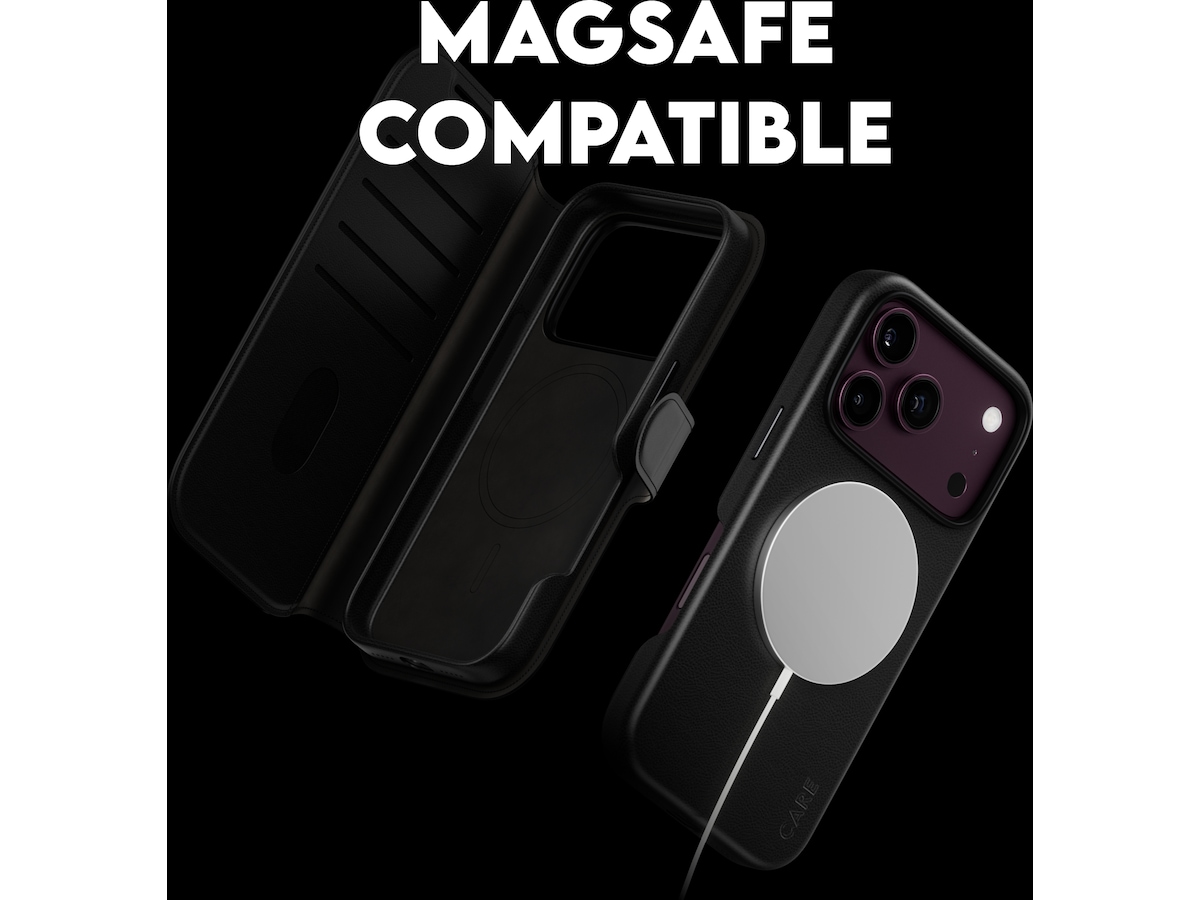 PanzerGlass CARE Tango 2-i-1 Lommebokdeksel iPhone 17 Pro/18 Pro (sort) Mobildeksel