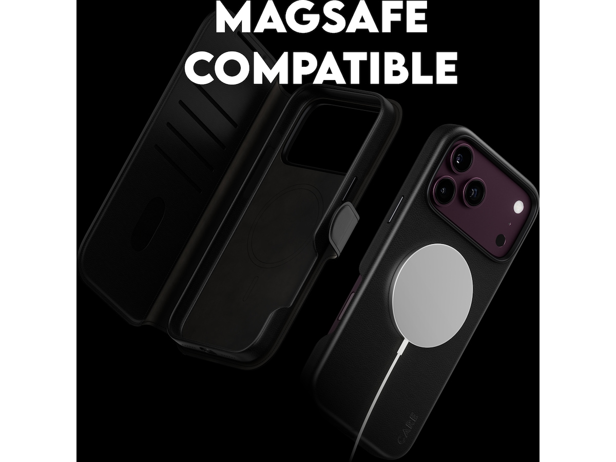 PanzerGlass CARE iPhone 17 Pro Max/18 Pro Max Tango 2-i-1 Lommebokdeksel (sort) Mobildeksel