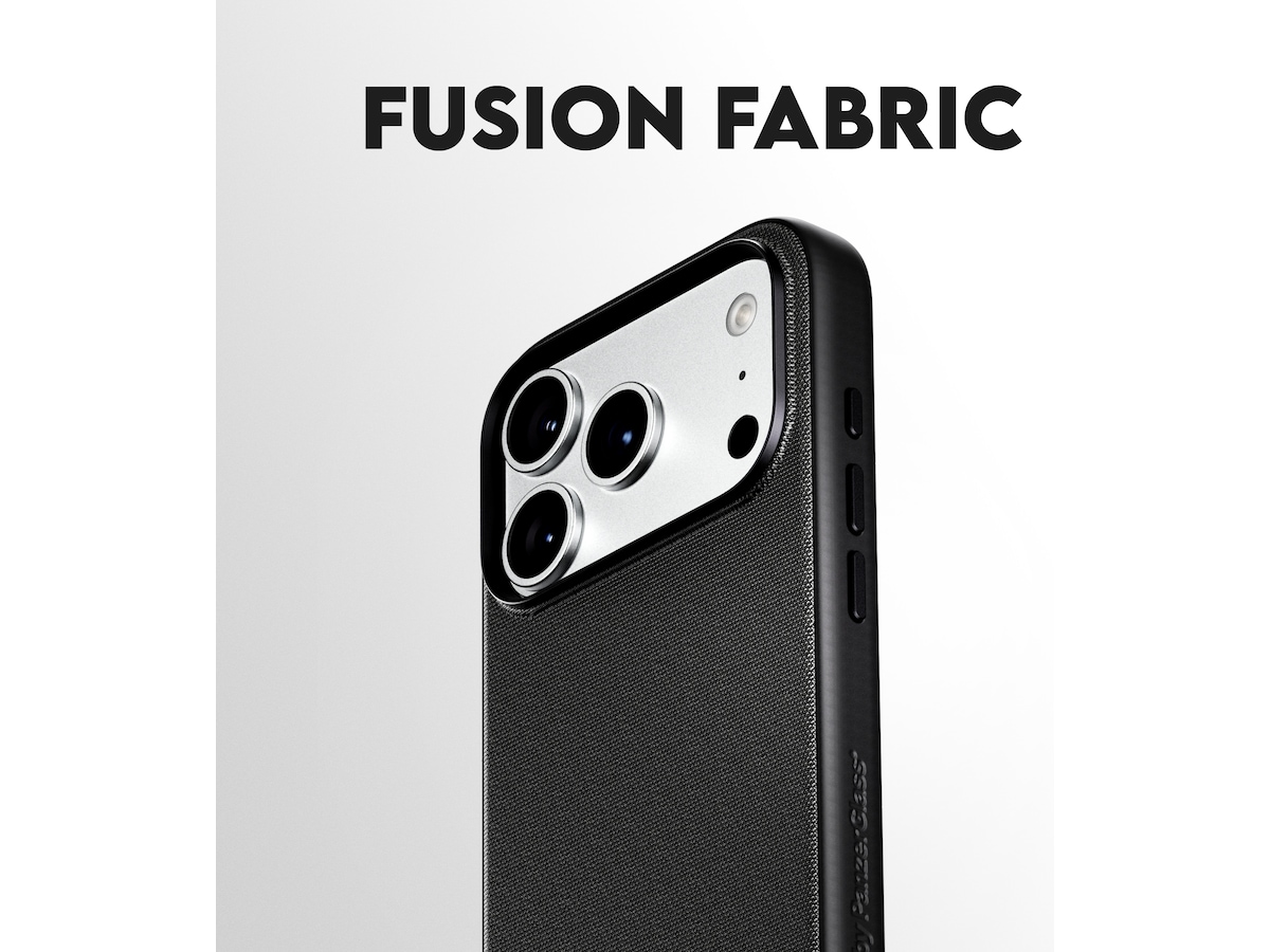 PanzerGlass CARE iPhone 17 Pro/18 Pro Fusion Fabric deksel (sort) Mobildeksel