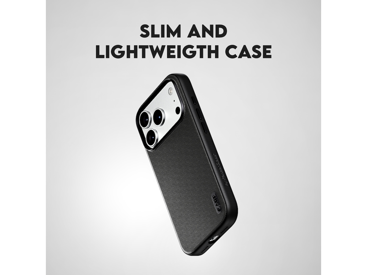 PanzerGlass CARE iPhone 17 Pro/18 Pro Fusion Fabric deksel (sort) Mobildeksel