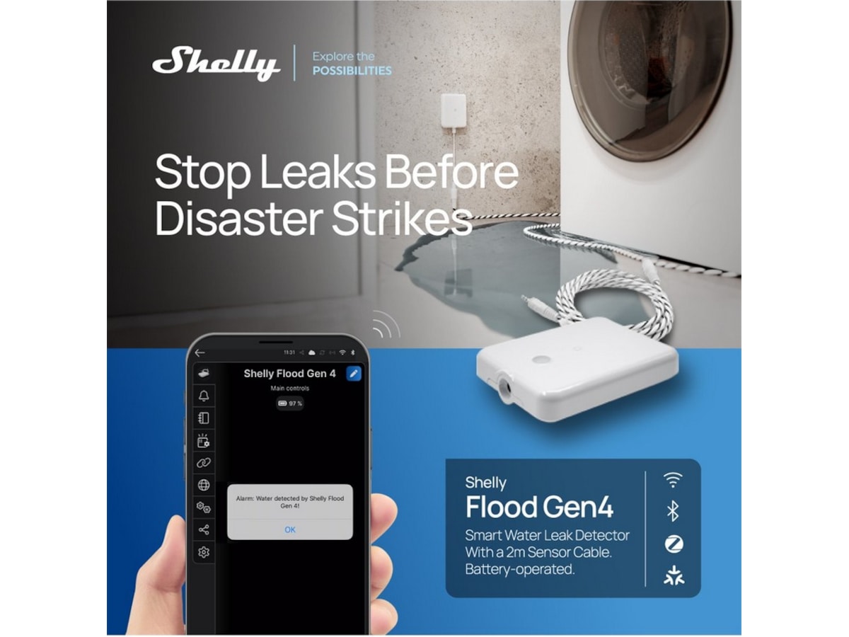 Shelly Flood Gen4 Sensorer