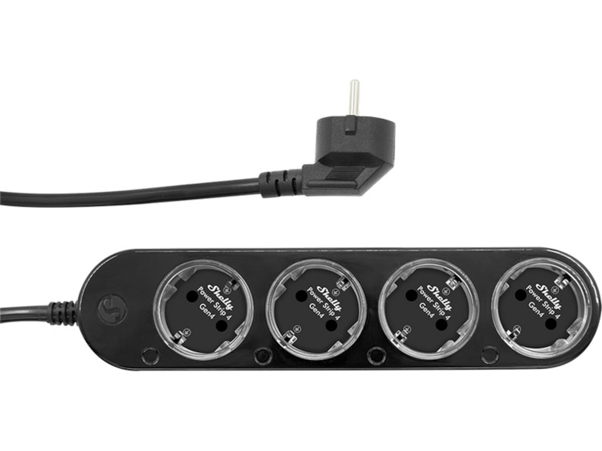 Shelly Power Strip Gen4 (sort) Smart strømstyring