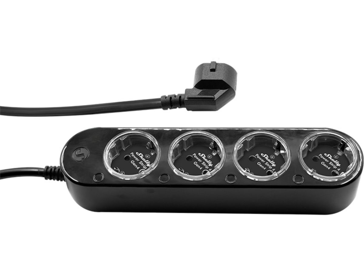 Shelly Power Strip Gen4 (sort) Smart strømstyring