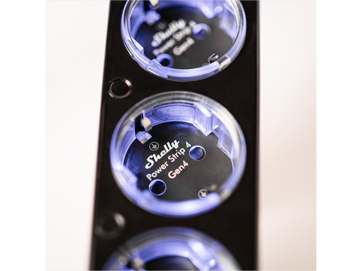 Shelly Power Strip Gen4 (sort) Smart strømstyring