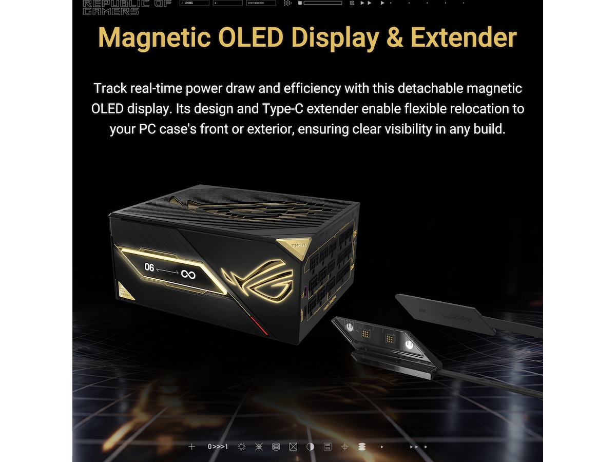 ASUS ROG Thor 3000W Titanium III Edition 20 (ROG Equalizer) Enheter