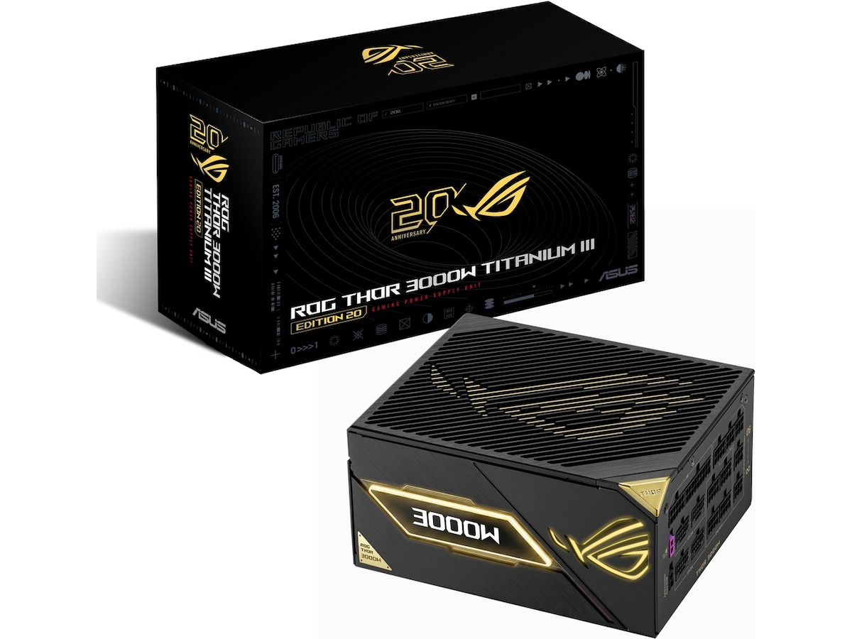 ASUS ROG Thor 3000W Titanium III Edition 20 (ROG Equalizer) Enheter