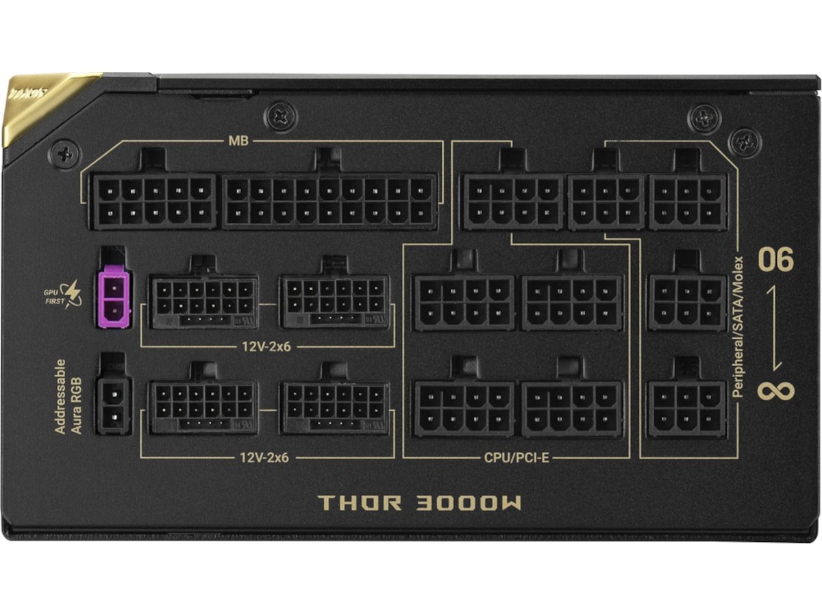 ASUS ROG Thor 3000W Titanium III Edition 20 (ROG Equalizer) Enheter