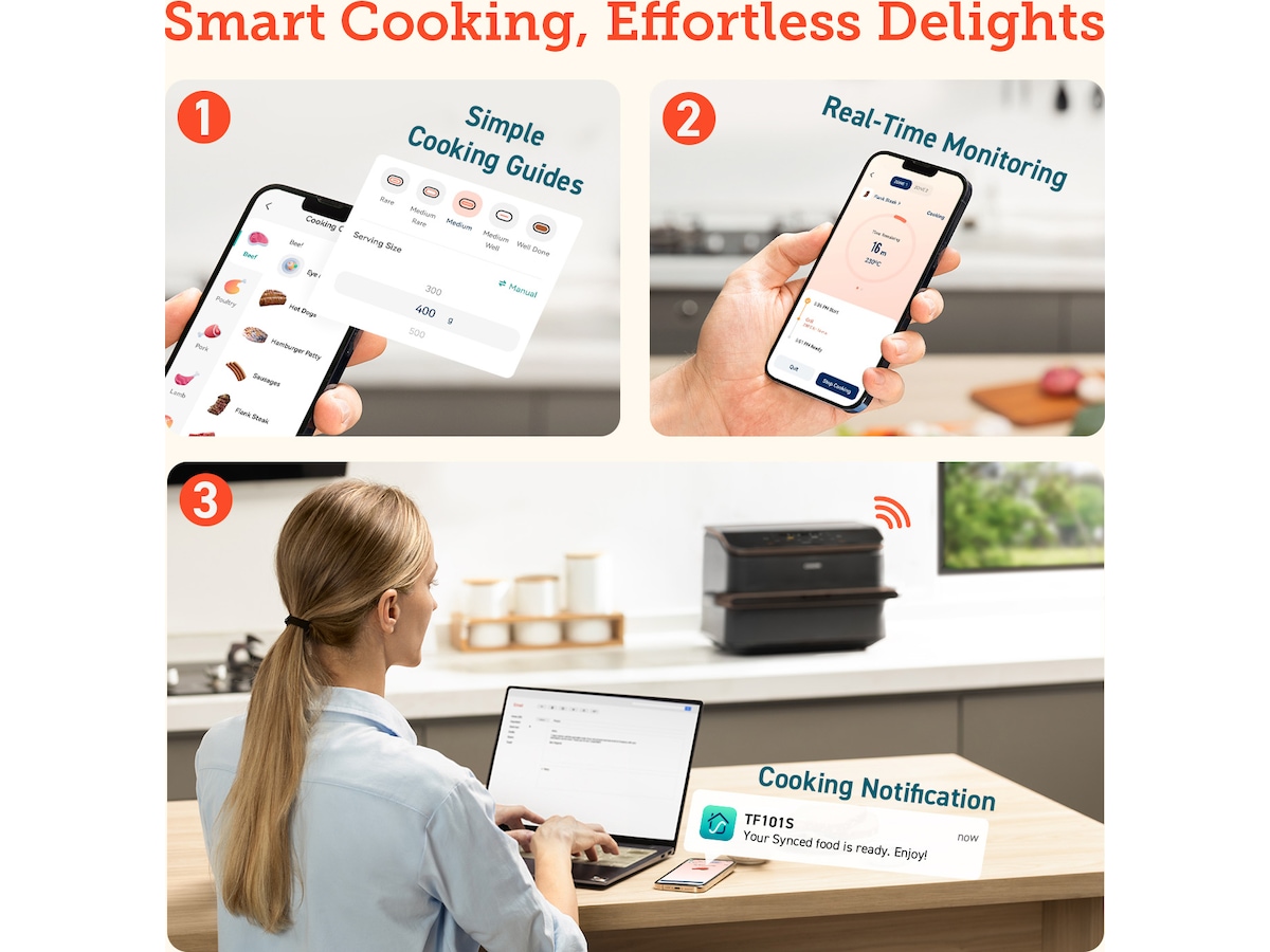 Cosori Dual Blaze TwinFry Ceramic 10 L Smart Airfryer Airfryer