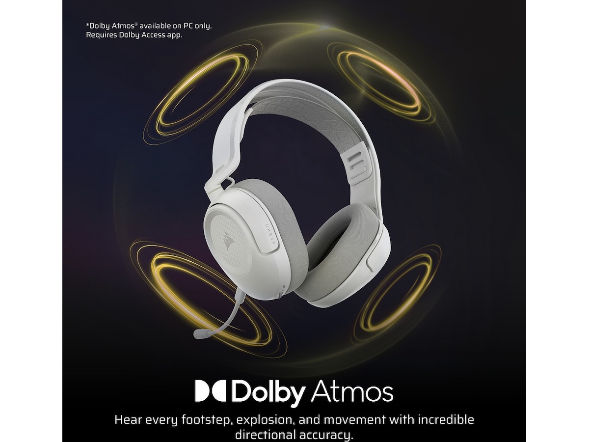 Corsair HS35 v3 Trådløst Headset (hvit) Gamingheadset