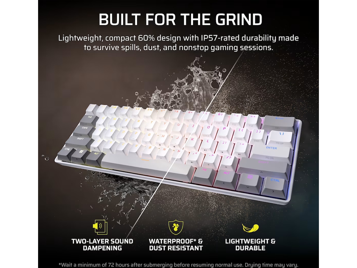 CORSAIR CLIPPER PRO MINI 60 (white) Gamingtastatur