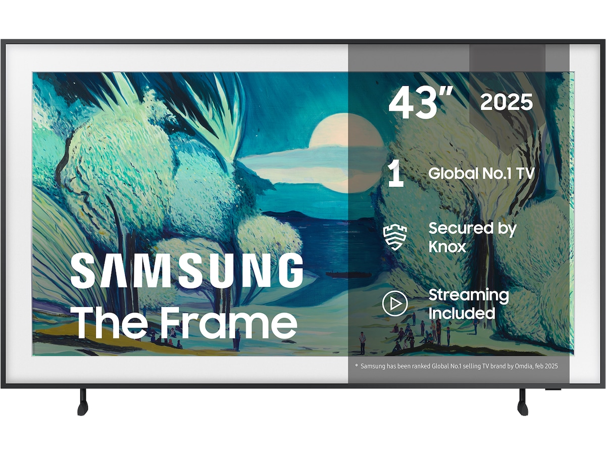 Samsung 43" The Frame LS03FA QLED 4K Smart TV (2025) + Ramme 70 - 79 tommer TV