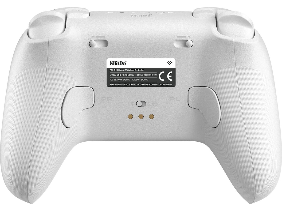 8BitDo Ultimate 2 Wireless 2.4G (White) Tilbehør til spillkonsoller