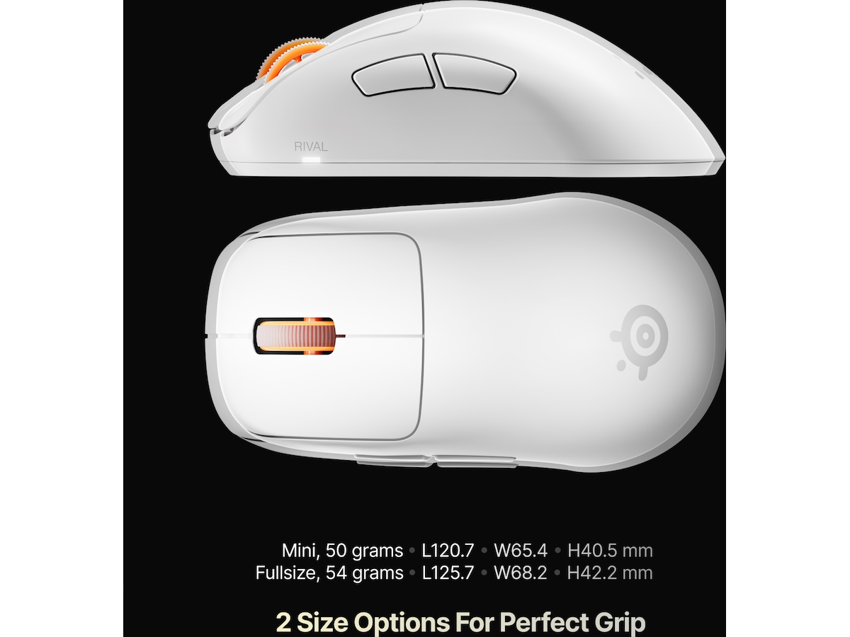 SteelSeries Rival Pro Wireless Mini (hvit) Gamingmus