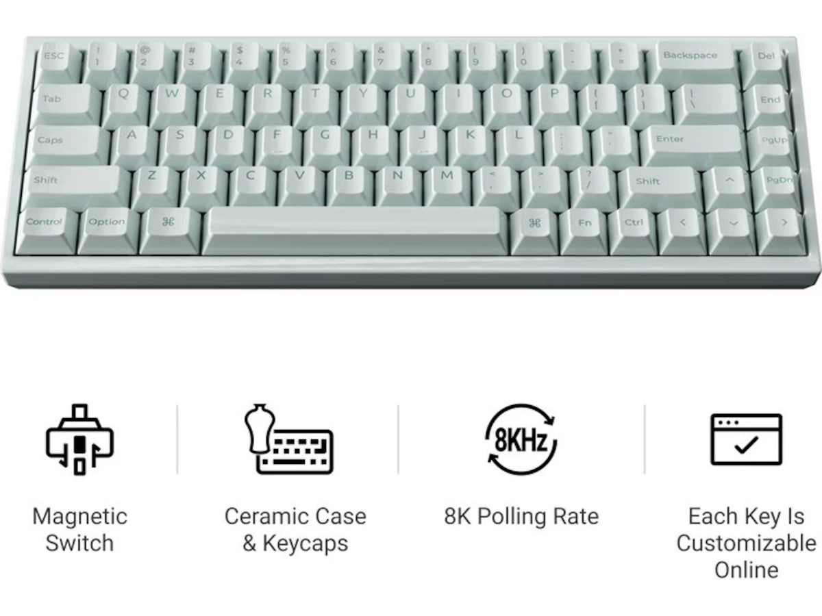 Keychron Q16 HE 65% 8K kablet (Ceramic) Gamingtastatur