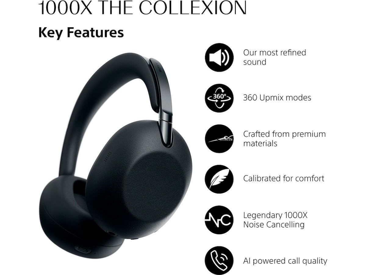 Sony 1000X THE COLLEXION Over-Ear Hodetelefoner (sort) Hodetelefoner