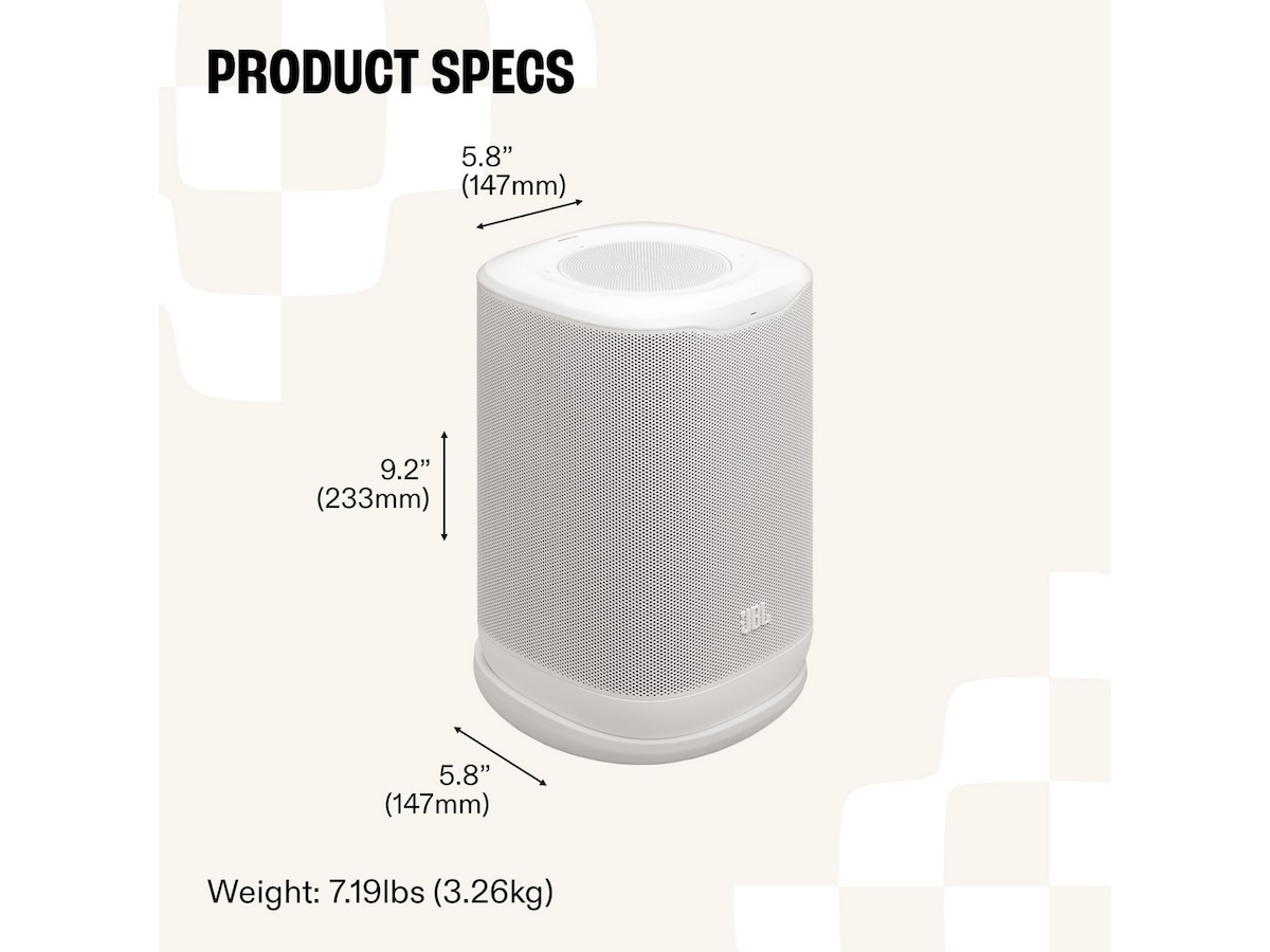 JBL Cove P1 Wi-Fi Høyttaler (hvit) Trådløs / Bluetooth-høyttaler